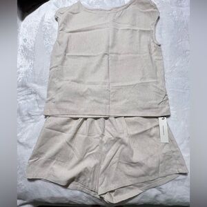 Commense Light Beige Linen Short Set